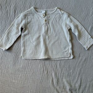 H&M Cream Long Sleeve Kids muslin top - 100% Organic Cotton